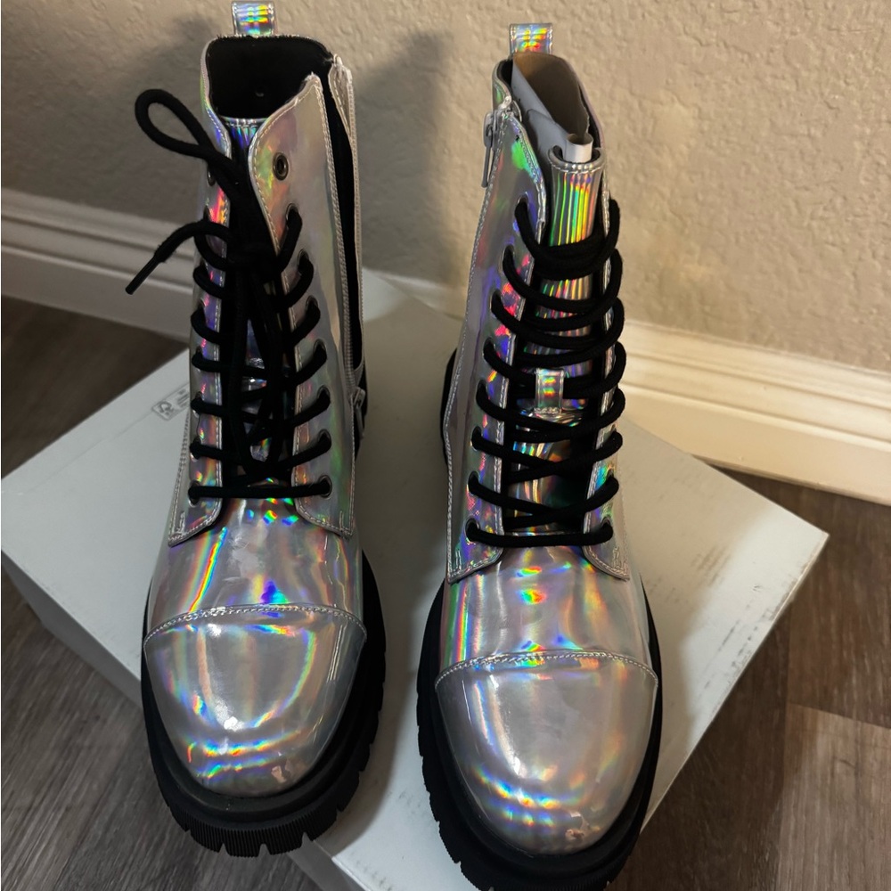 Holographic Combat Boots